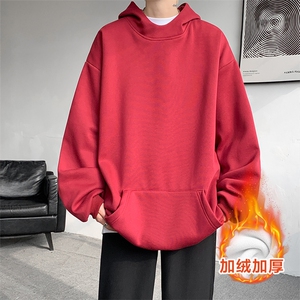 8XL-M连帽卫衣硬挺连帽卫衣男美式复古重磅帽衫加绒外套WY9105P68图片