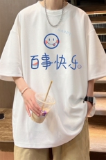 华夫格t恤男短袖男大码五分袖酒店风HT73183-P22，男装T恤，电商A040