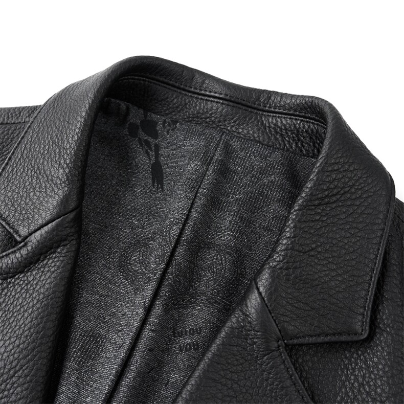 DLSN-D25150L新款皮衣男鹿皮真皮外套商务休闲西服韩版修身,男装西服,电商B360A（原721A）