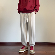 运动裤加绒男女加厚裤子束脚宽松休闲卫裤美式24XK66881J特批45，男装休闲裤，电商A042