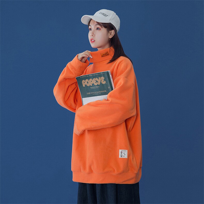 摇粒绒刺绣半高领加厚保暖打底衫长袖T恤卫衣W4159-P32【特价】,男装T恤,电商A007