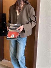 款号：WW0067 名称：V领短款西装外套，女装西装，BD