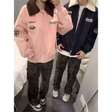 情侣装韩版摇粒绒棉服冬季保暖棉衣夹克厚外套N8015-P85网图，男装棉衣，电商B245