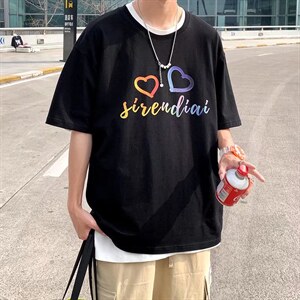 男圆领T恤宽松短袖T523P30图片