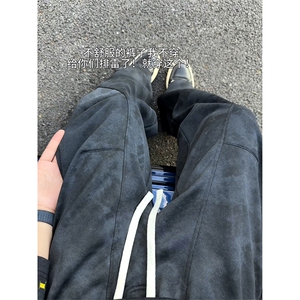 文艺时尚时髦情侣款长裤港式休闲扎染工艺宽松长裤K828P45控68图片