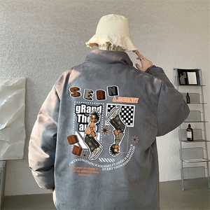 麂皮绒棉衣男大码立领棉袄子男羽绒棉服JM87282-P110图片