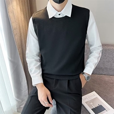 假两件毛衣男衬衫领秋冬流外穿针织衫S901-P55，男装针织衫/毛衣，星座1109-3