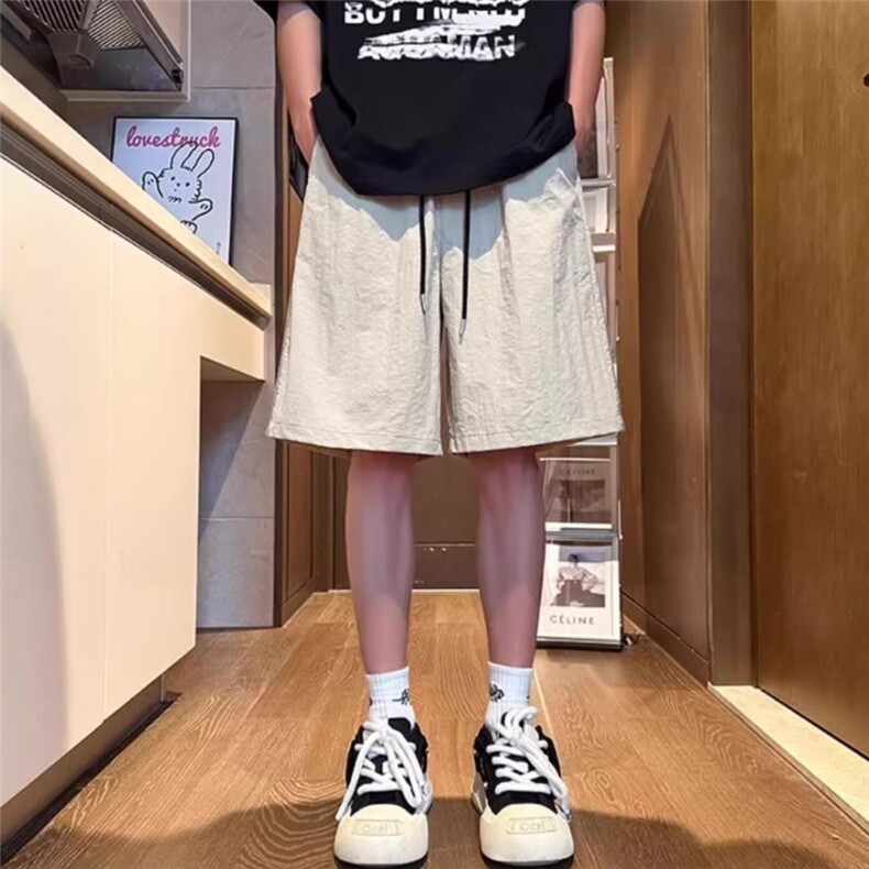 条纹宽松休闲短裤男夏潮牌痞帅百搭直筒五分小众休闲裤BM309P31,男装牛仔裤,星座1013-5