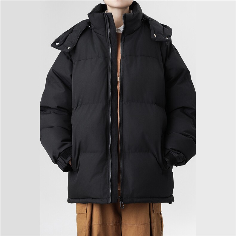港风冬款拼色宽松保暖休闲连帽棉服外套A247-MY8875特批75控118图片