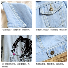 牛仔夹克男大码牛仔外套男茄克NJ77153-P60加绒款-P75，男装夹克，电商A040A