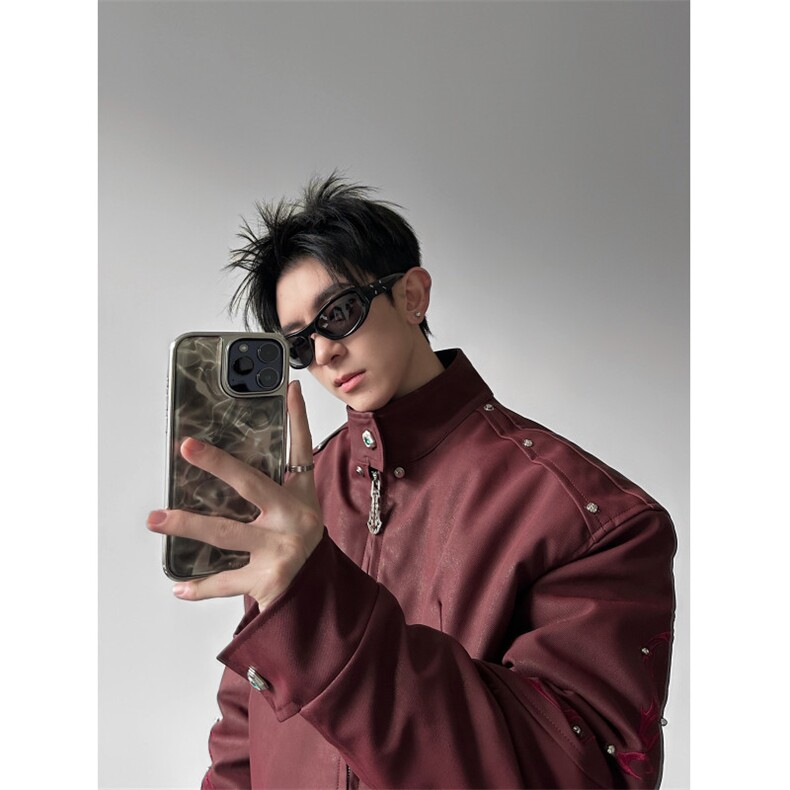 已安排赤焰重磅刺绣pu加厚保暖座山雕外套棉服夹克冬mj1115-p198,男装夹克,电商B288