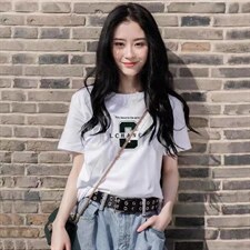 新款时尚韩版休闲运动宽松百搭短袖T恤，女装T恤，L·H·X