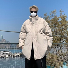 【有货】DW163-P85立领羽绒棉衣男士外套秋季款美式pu皮棉袄夹克，男装棉衣，星座603-2