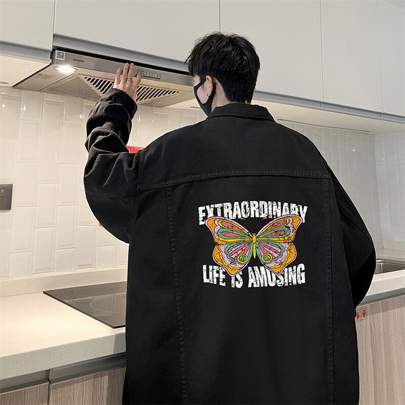 牛仔夹克男大码牛仔外套男茄克 NJ77366-P60图片