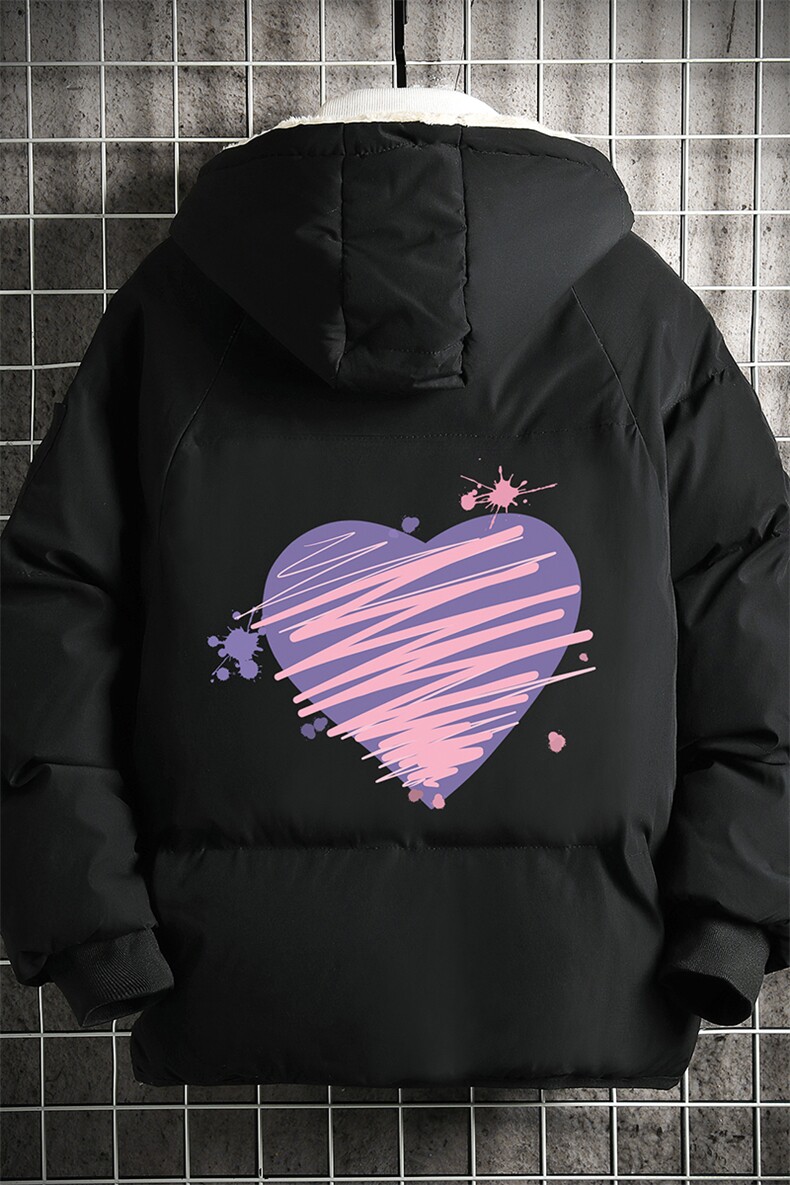 加厚加绒连帽衣男大码服男面包服男网格MY16283-P100,男装棉衣,电商A040A
