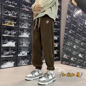 2025冬季新款欧棉绒加绒加厚保暖束脚棉裤A316-1-K1205P68控85图片