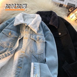 JK617J-P70-限价108 M-5XL 现货加绒羊羔毛夹克牛仔棉服cityboy图片