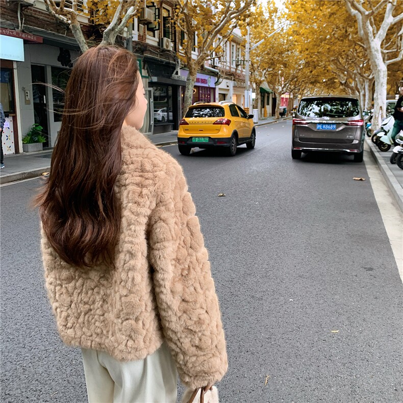 仿水貂绒皮毛一体外套2616P195K298,女装皮草,2C029