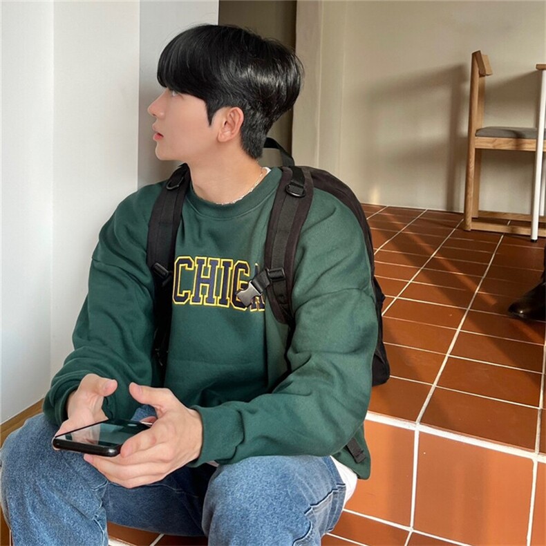 816B-WY001-P65春季男士刺绣卫衣情侣休闲宽松百搭韩版外套韩,男装卫衣,星座816B
