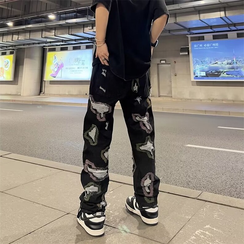 青春流行ins男直筒水洗牛仔裤N3306P62,男装牛仔裤,星座1116-2