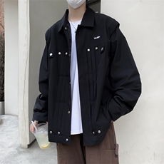 A875-P70秋季设计感宽松复古翻领外套chic高级感小众薄款夹克男，男装夹克，星座512-6