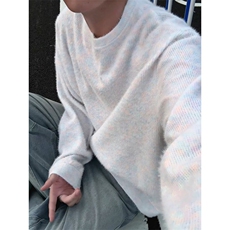WY10156-特批40控78新款圆领简约套头宽松大码卫衣糯米衣服男，男装卫衣，电商A059