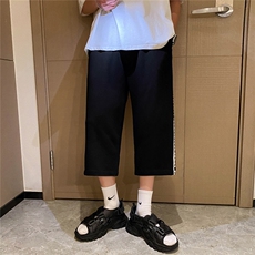 1港风休闲大码男七分裤运动短裤原宿潮流五分裤男士QF754P35控58，男装牛仔裤，星座226-2