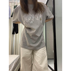 H0710-P35立体发泡2026新款休闲宽松短袖T恤女，男装T恤，星座617A-2
