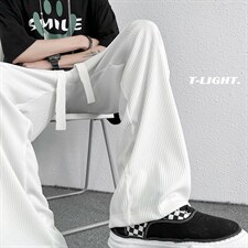 夏季拖地冰丝直筒超薄垂感条纹拖地裤XZ715KZ2688P28K45，男装休闲裤，星座715