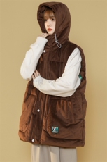 冬款中性加厚时尚连帽棉服马甲背心棉衣外套男士8130-P95控价118，男装背心/马甲，电商A441-1
