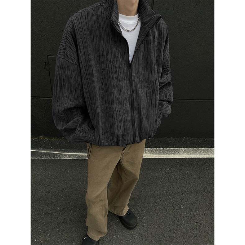 现货JK10071-特批55夏季大码灯芯高品质夹克外套宽松情侣上衣,男装夹克,电商A059