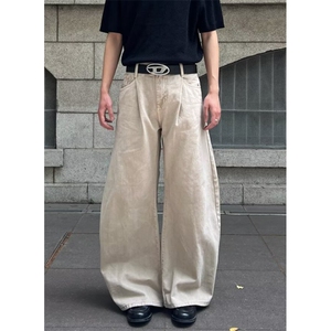 潮牌复古cleanfit直筒休闲裤男夏季宽松新款百搭工装长裤 KN7035图片