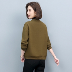 2023年秋季新款潮韩版时尚气质加绒加厚卫衣女高领打底衫女棉秋冬，女装卫衣/绒衫，简韵佳