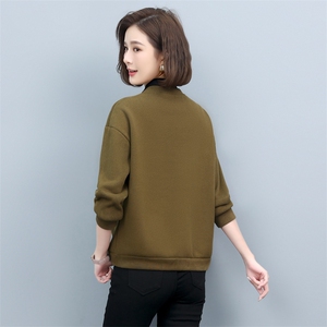 2023年秋季新款潮韩版时尚气质加绒加厚卫衣女高领打底衫女棉秋冬图片