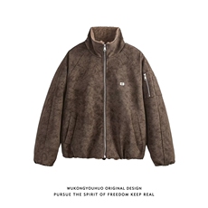 W10956-P108网图现货pu外套皮毛一体美式复古皮衣夹克机车服，男装夹克，星座1608