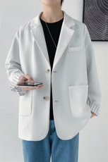 小西装男春秋季痞帅学院风dk制服宽松休闲单西服外套男213110-P80，男装西服，星座505-3