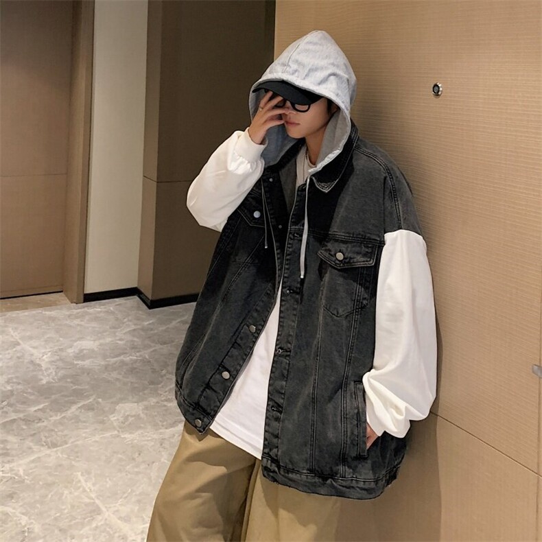 JK3040-P70-控98现货拼接牛仔夹克外套,男装夹克,星座116