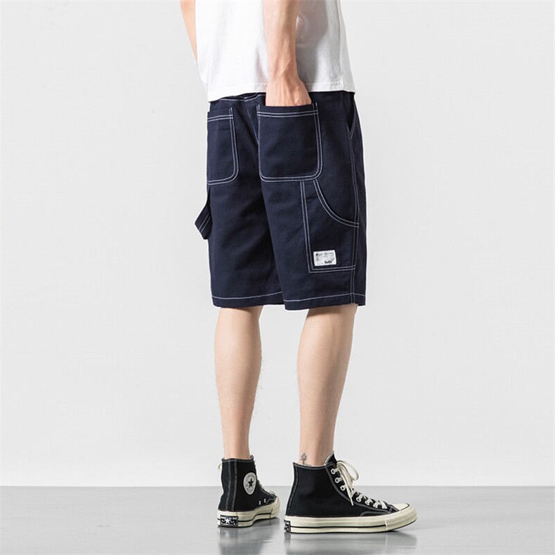 大码宽松休闲裤工装裤纯棉直筒裤短裤A014-DK919-P40控58,男装休闲裤,电商A014