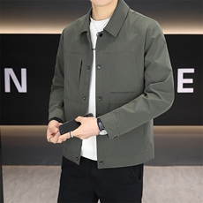 秋季夹克男高品质翻领外套型男商务休闲百搭青年外套男N9817-P120，男装夹克，星座310B-3