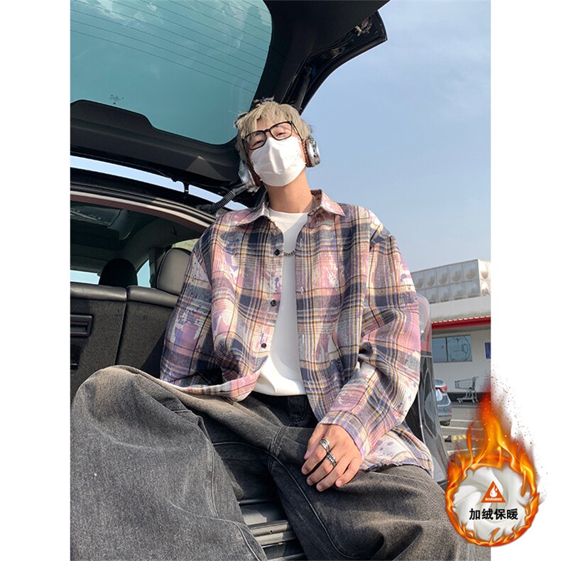 秋季格子衬衫休闲内搭衬衣高级感外套男C2239-特P28/CJ9741-特P42，男装衬衫，电商A007