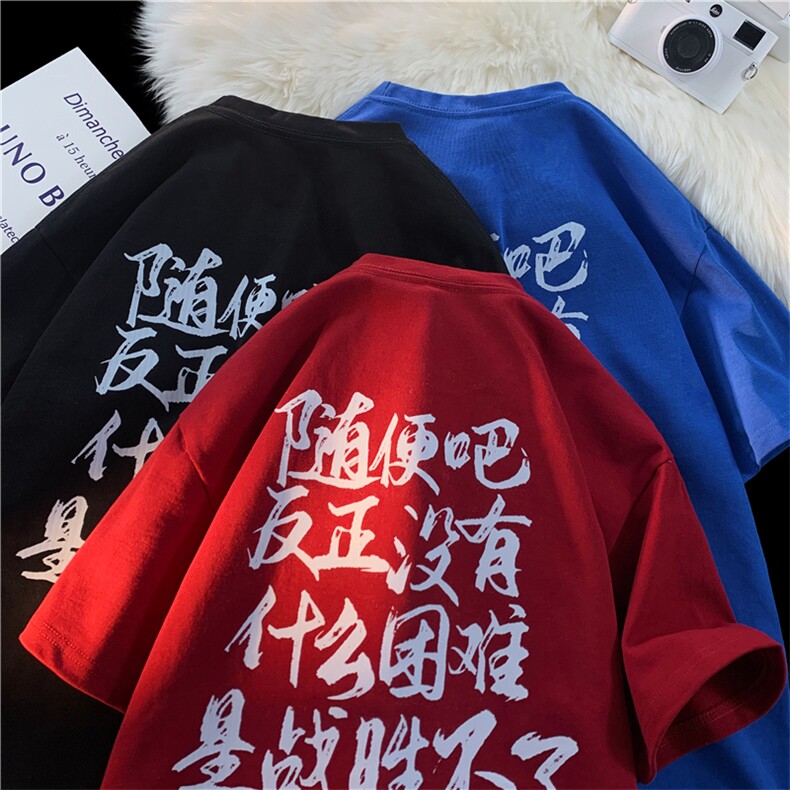 抖音品质260克重磅纯棉大码美系复古短袖T恤A158-T86-P28控48,男装T恤,电商A158