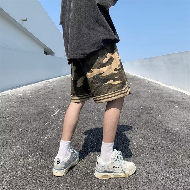 高腰时尚潮牌夏五分裤男潮流行运动裤宽松型休闲裤insKK062-P36,男装牛仔裤,星座911-3