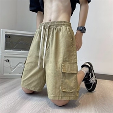 日系工装短裤男夏季休闲马裤宽松大裤衩中裤潮牌五分裤子WD61-P35，男装休闲裤，星座1008