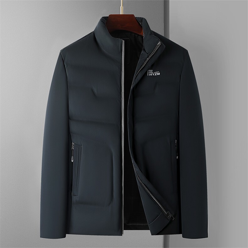 羽绒服男士中年商务休闲上衣2023冬季新款爸爸装加厚保暖外套,男装羽绒服,电商B212（原钱塘6029）