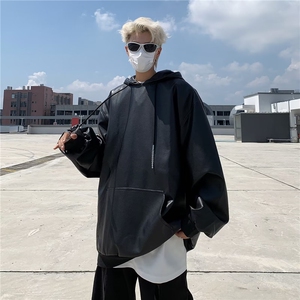 皮衣外套男春秋季高级感痞帅设计感小众骑行机车夹克图片