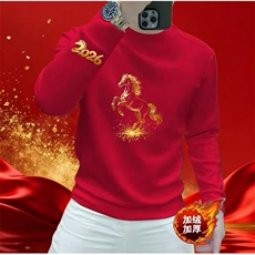 1506-1/WW7031/P40男款百搭红色卫衣新年款式马年本命年卫衣潮牌，男装卫衣，星座1506-1