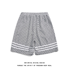 K8076/P25夏季新款时尚冰丝宽松印花短裤男中裤大码休闲短裤中裤，男装休闲裤，电商A141