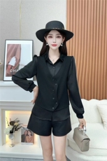 翻领褶皱长袖打底上衣2024年秋季，女装针织衫/毛衣，思沃羊绒