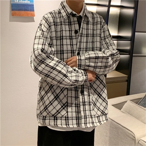 呢料加厚港风情侣宽松大码夹克外套男//A338-1 W15 P90图片