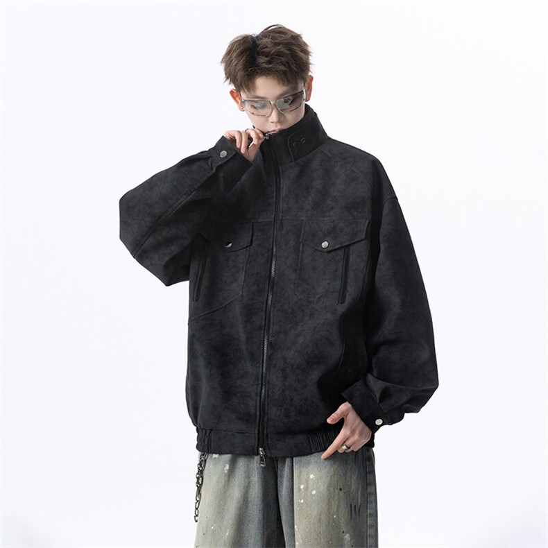 现货男士纯色春秋夹克网红男外套JK306P80,男装夹克,星座1904A-1